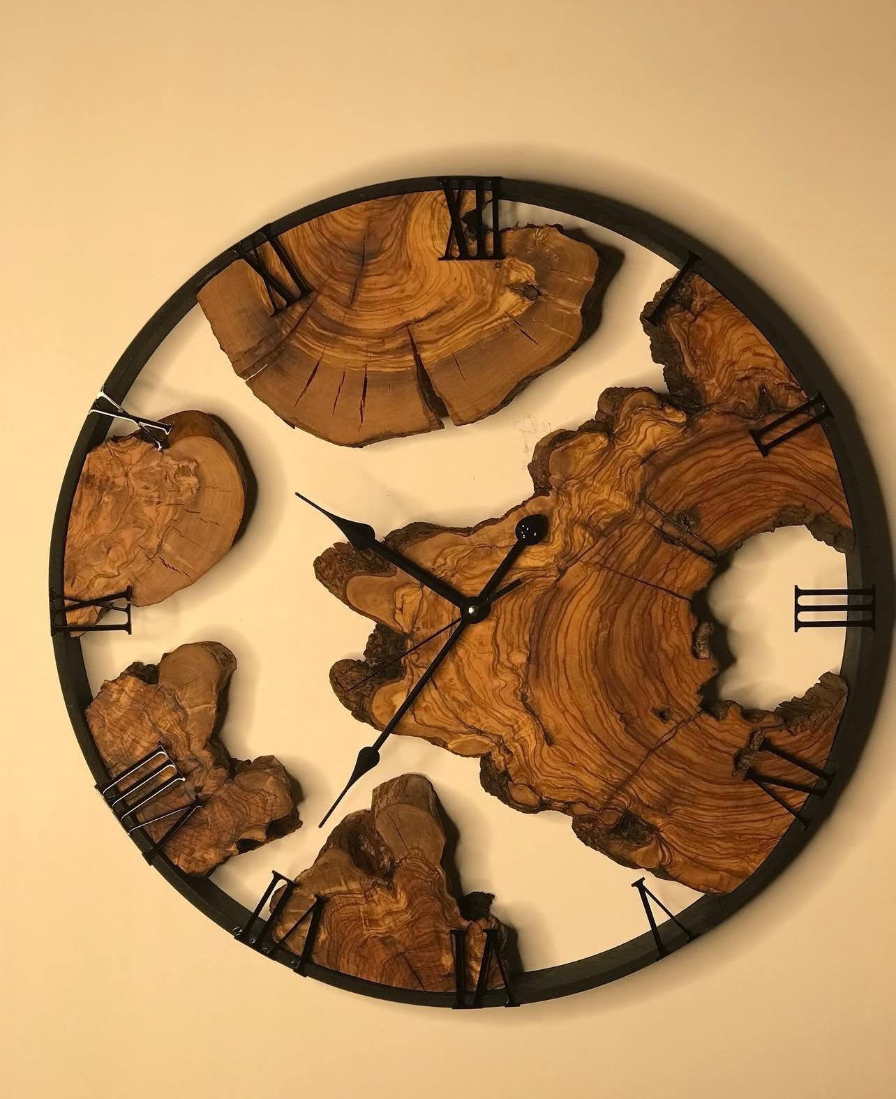 saat 10 Zeytin Duvar Saati - Görsel 1